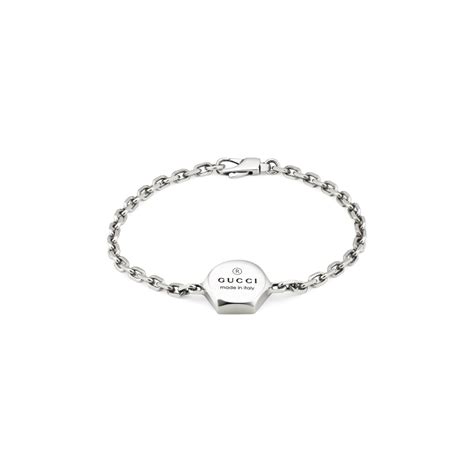 gucci silver bracelet goldsmiths|gucci trademark bracelet.